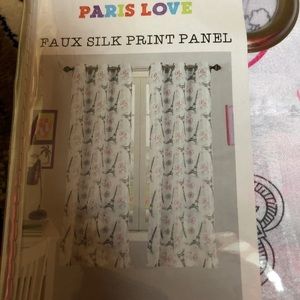 2 Paris Faux Silk Print Panel